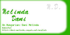 melinda dani business card